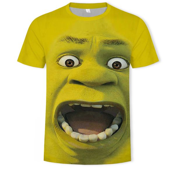 

mens designer fashion face big mouth 3d casual short sleeve t-shirt, White;black