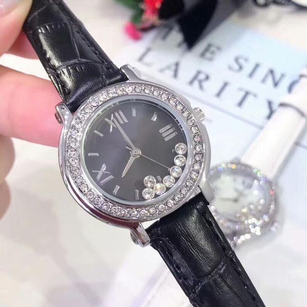 

lady часы платье алмазов циферблат кварцевые наручные часы кожаный ремешок розового золота изысканный женские часы для женщин девушки рождес, Slivery;brown