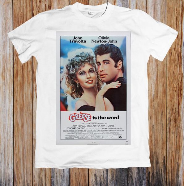 

grease 70's retro t-shirt brand 2019 new t shirt man cotton t-shirt men clothing cartoon t shirts, White;black