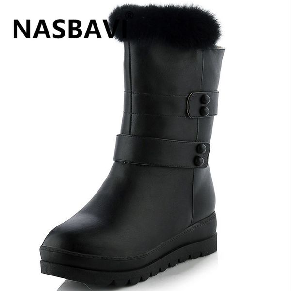 

2019 new winter women warm boots comfy flat heel snow boots thick platform woman shoes black pink white solid color