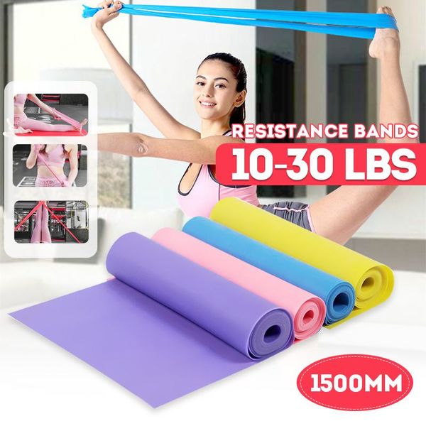 

resistance bands yoga 5 level rubber training pull rope for sports pilates expander fitness gum gym workout equipment 10-30lb