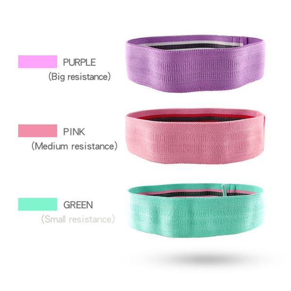 

women hip resistance bands leg exercise elastic bands gym yoga stretching training fitness workout no-roll up circle