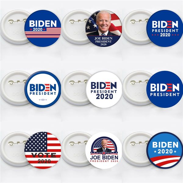 

8 styles joe biden brooch 2020 us presidential election biden badge tinplate election badge party favor 248