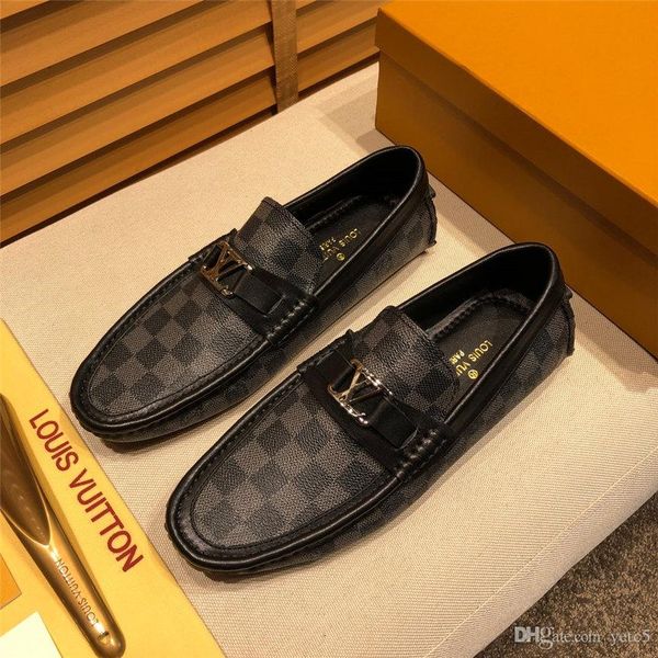 

20wr size 6.5-12 man loafers fashion genuine leathe mans casual shoes comfortable anti slip moccasins driving shoes yetc8, Black