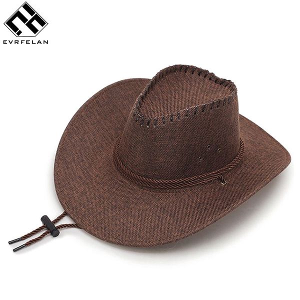 

new arrival men women 4 colors large brim cowboy hat solid color outdoor hat fashion sunbonnet felt cowboy cap dropshipping