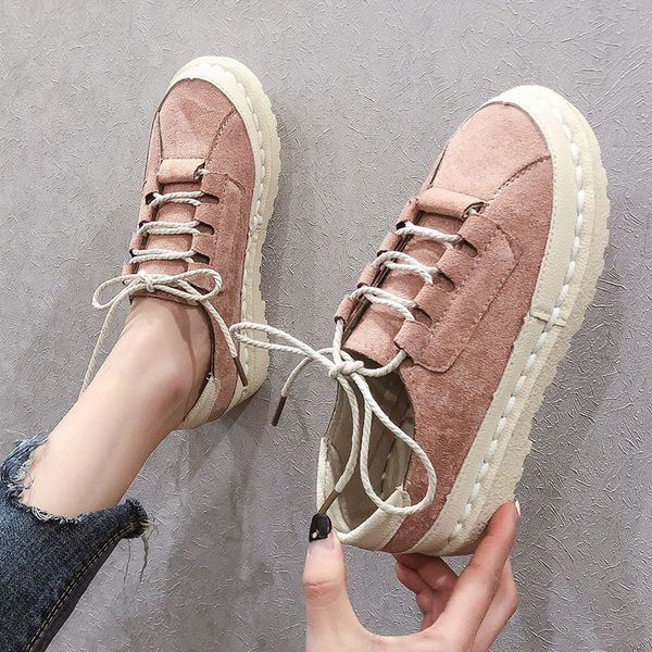 

2019 autumn new lace-up platform shoes students wild sports shoes white running women zapatillas mujer deportiva zz-13