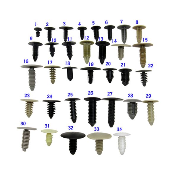 

10pcs auto universal mixed christmas tree-shaped barbed plastic fastener clips for trunk roof ceiling cover trim panel rivet buc
