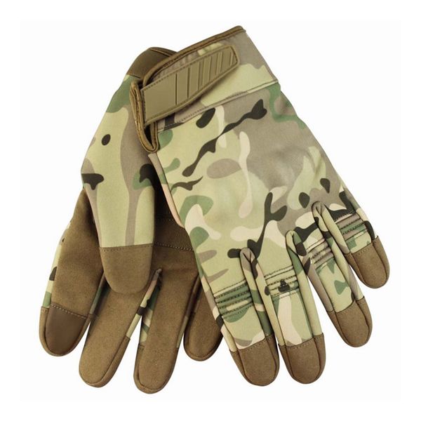 

tactical gloves army bicycle hiking climbing shooting paintball camo sport full finger glove, Black