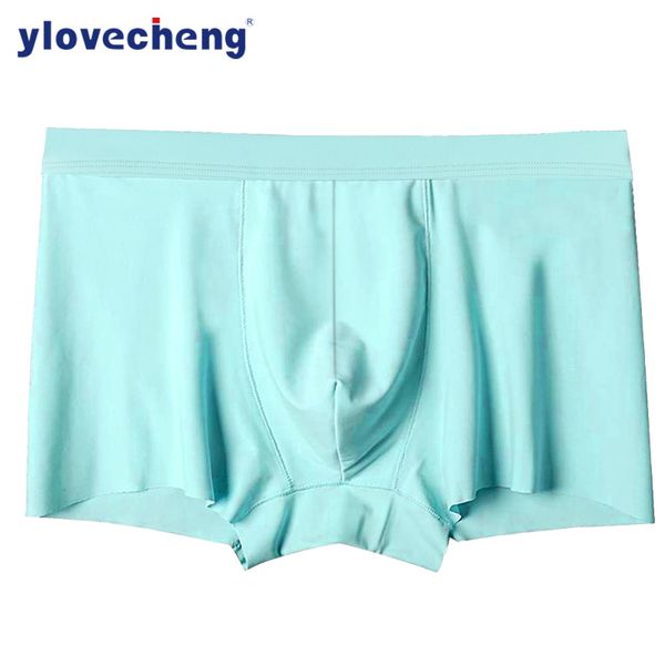 

men's cool silk slip solid color middle waist seamless underwear one piece 3d sports underwear comfortable breathable seamless u, Black;white