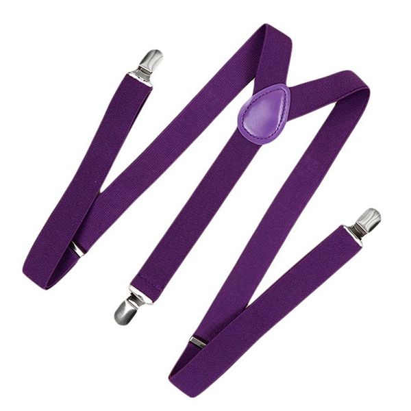 

clip on suspender elastic y-shape back formal adjustable braces, Black;white
