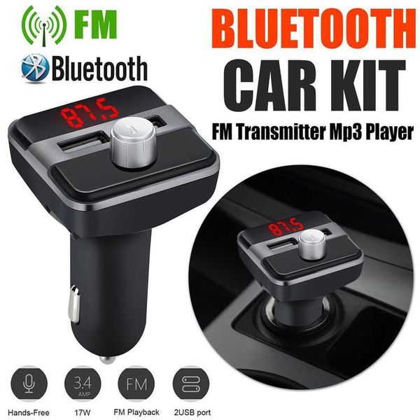 

new arrivals bluetooth car kit handscar wireless bluetooth kit fm transmitter lcd mp3 player dual usb charger
