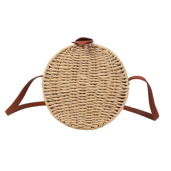 

женская мода лето ротанг сумки круглый стро плеча сумка малый пляж crossbody сумки женский