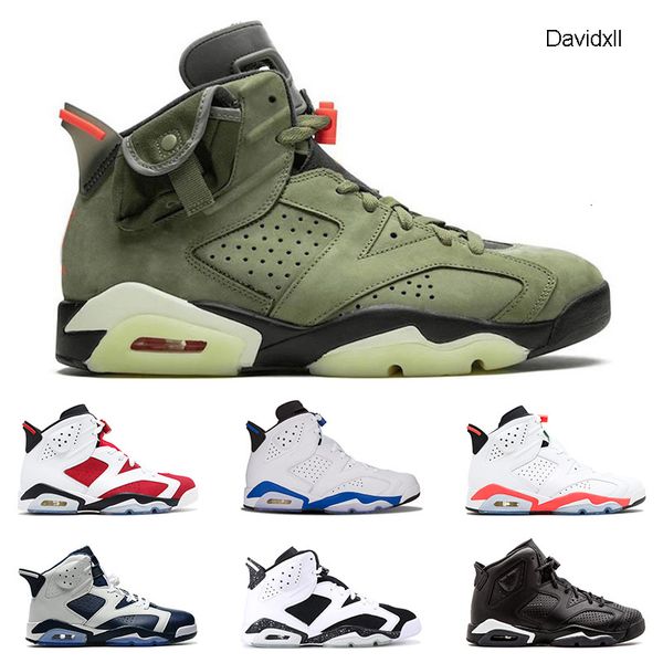 

new 6 6s alternate angry bull black cat carmine basketball shoes mens oreo high white infared sport blue unc sneakers size 7-13