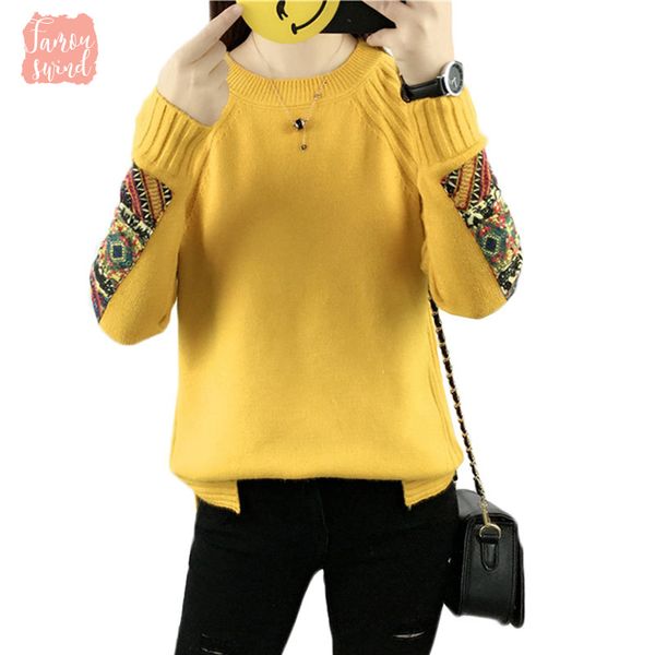 

новый свитер женщин мода осень зима вязаные теплый пуловер круглый шеи пуловер женщины свитер высокого качества для студентов вскользь tops, White;black