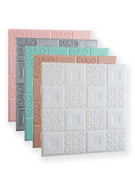 

tb04]waterproof self-adhesive 3d solid wall stickers ceiling ceiling decoration background wall soft package wallpaper foam bri