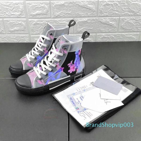 

b23 high-sneakers in oblique mens designer sneaker women trainer shoes size 35-44 mn189607, Black