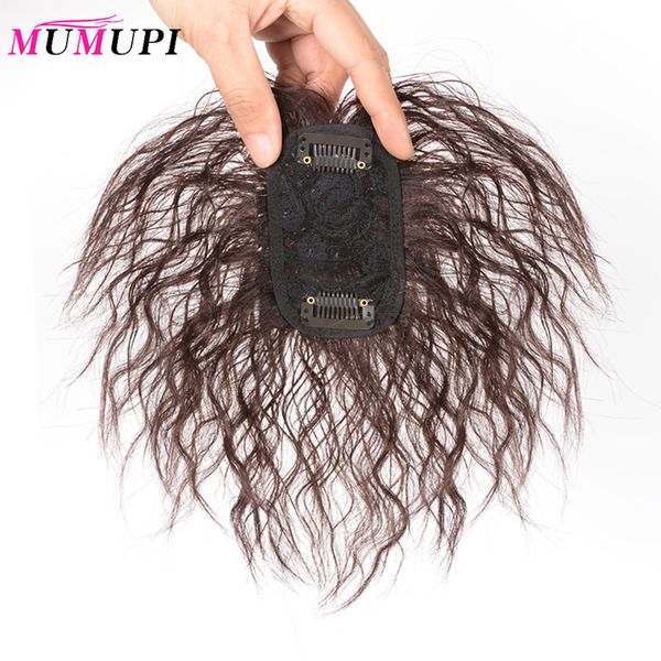 

mumupi toupee human hair natural er hairpiece hair piece women curly corn beard replacement clip closure