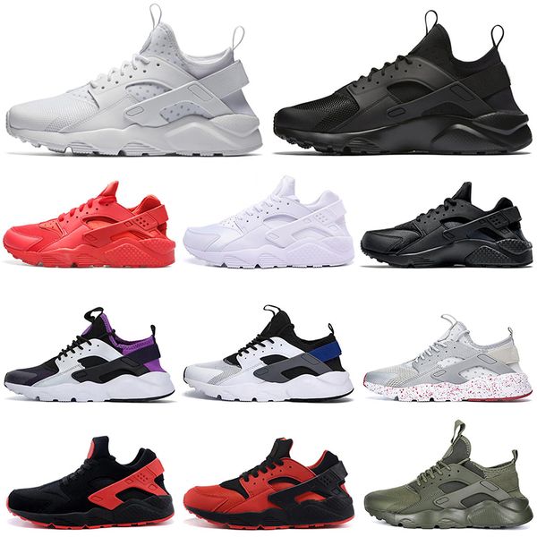 

nike air huarache кроссовки 1.0 4.0 мужчины женщины обувь тройной белый черный красный серый оливковый мужские тренерам спорт кроссовки 36-4