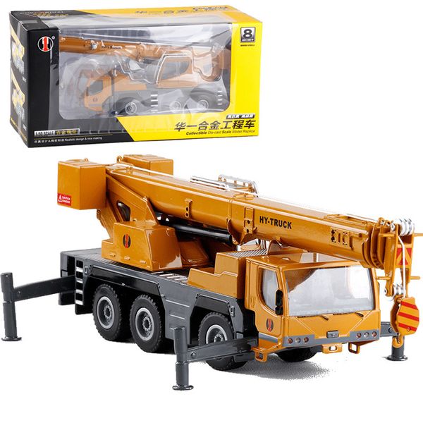 

mikidual toys for children die-cast engineering vehicles metal car models toys alloy crane hoisting machine truck 1:50 y200317