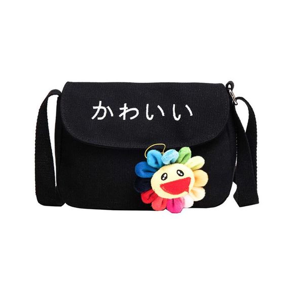 

casual canvas small square bag women crossbody bags 2020 fashion sun flower shoulder messenger bags coin purse bolsas feminina