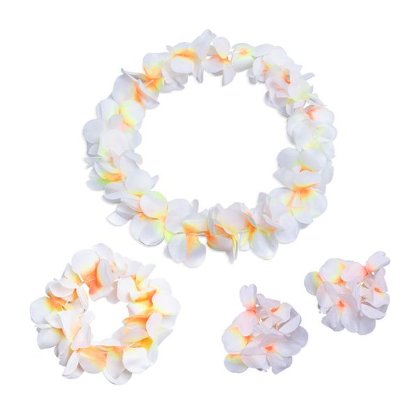 

hawaiian lei hula aloha hawaii hen stag flower garland party lot 2019 new