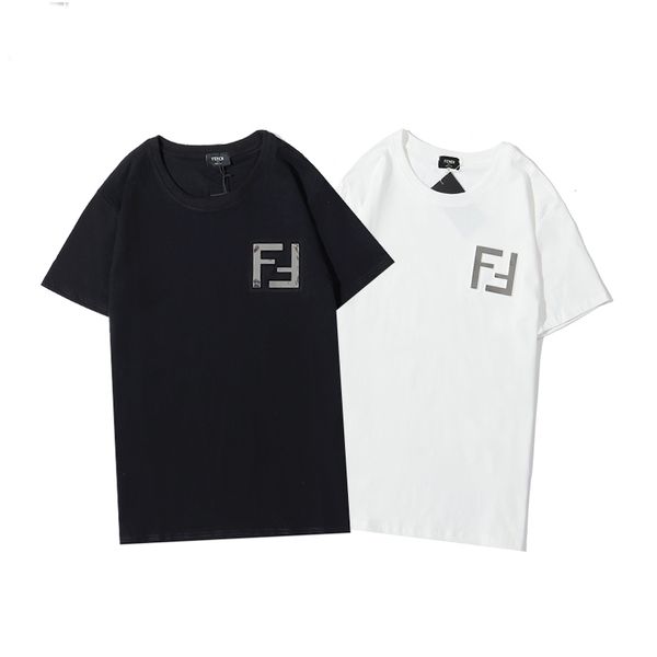 

2020 famous mens designer t shirt polos men women couples casual short sleeve mens round neck stylist tees 4 colors, Gray