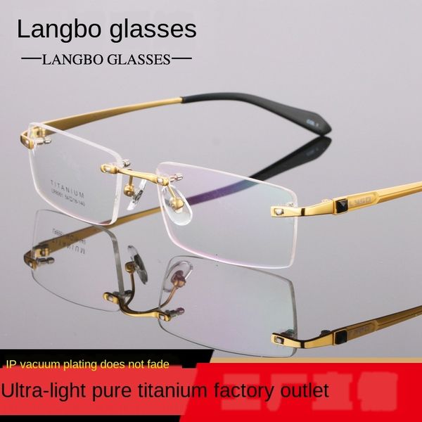 

pure titanium titanium plate glasses frame men's myopia business glasses frame 8951, Silver