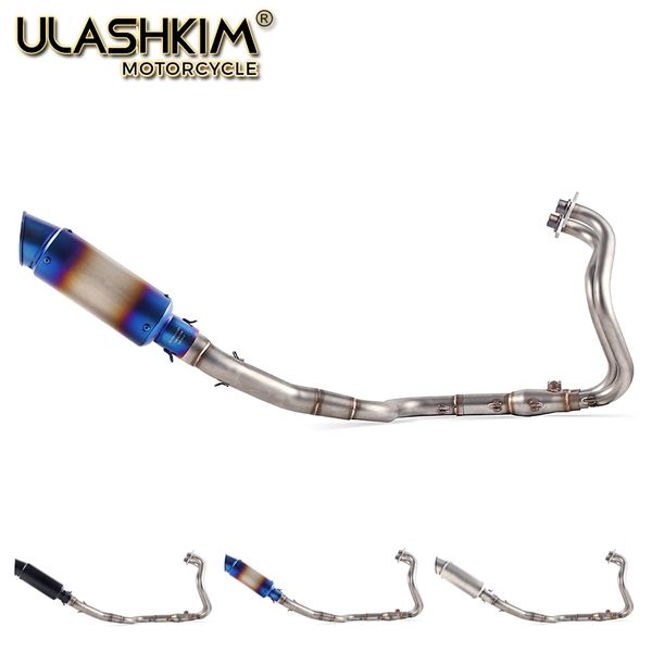 

motorcycle full exhaust system slip on for ninja 250 250r 300 ninja250 ninja300 middle pipe with db-killer