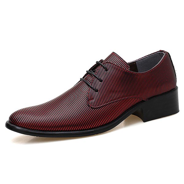 

2019 men soft leather dress shoes lace up male wedding derby party sneakers summer man formal office fashion shoes, Black