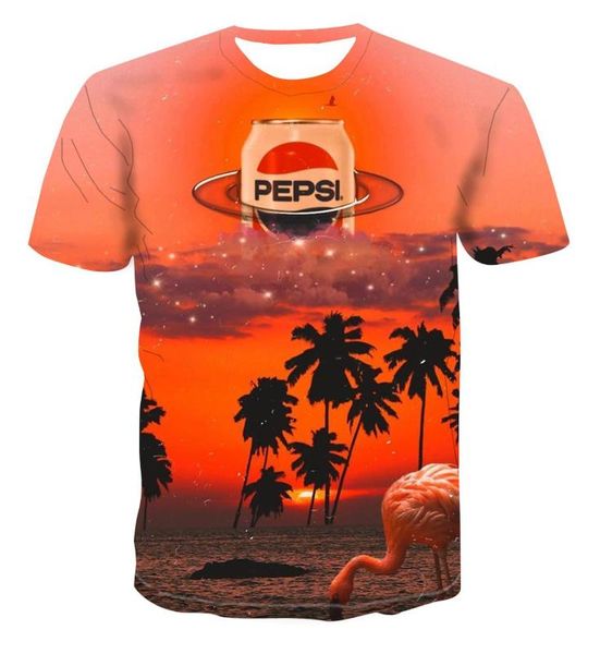 

popular 3d printing creative art design interesting scenery / men's and women's t-shirt color cool and casual in summer s, White;black