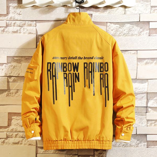 

hip hop jacket men spring autumn fashion casual tide brand printed japanese streetwear coats men, Black;brown