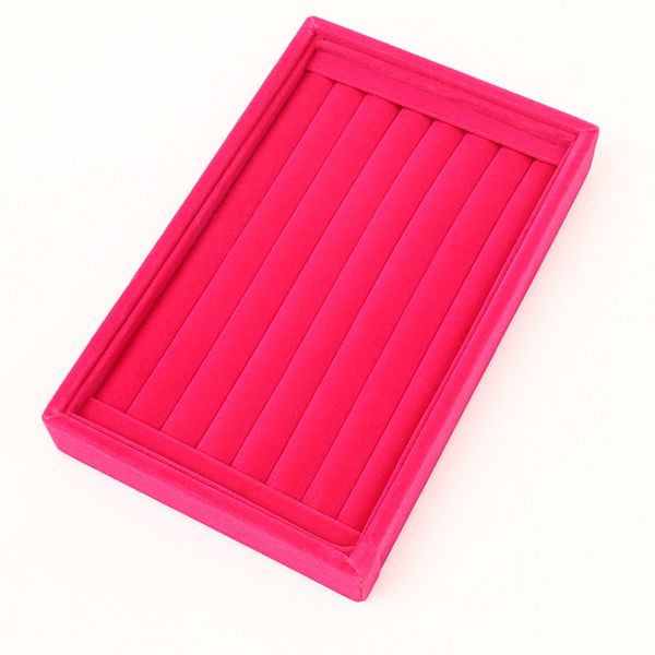 

jewelry organizers storage earrings multifunctional display suede plate separated slots stand home rings practical multicolored, Pink;blue