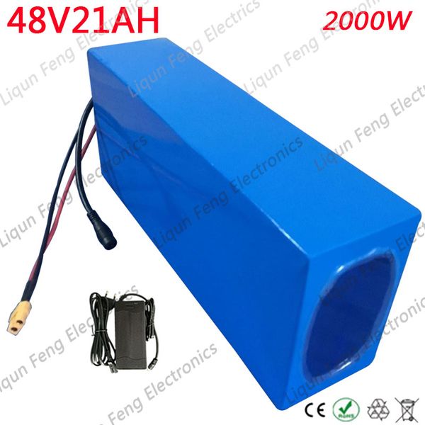 

high power 2000w 48v 20ah electric bike battery 48v 20ah e-bike battery 48 volt lithium battery with 50a bms 2a charger tax