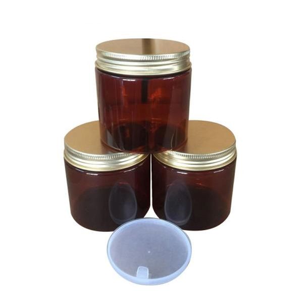 2020 200g Amber/White PET Plastic Cosmetic Candy Jar Storage Cans Boxes