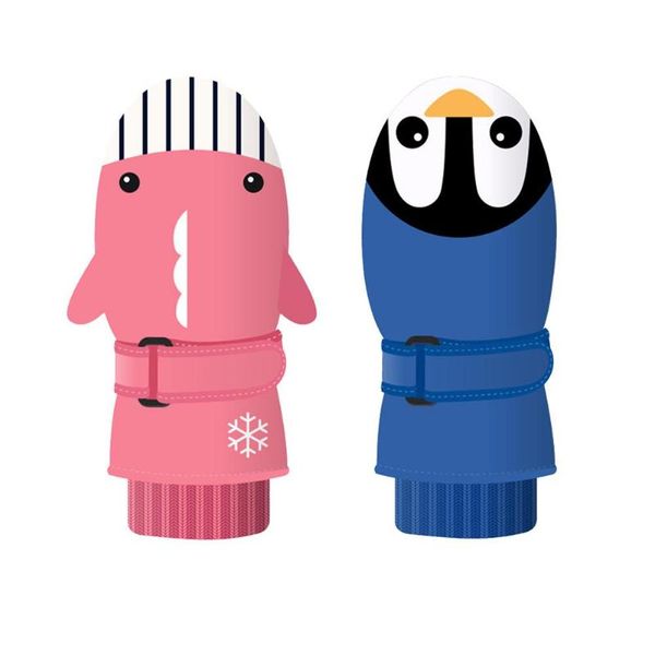 

winter thermal snowboard ski mittens gloves waterproof warm snow outdoor anti slip children kids cartoon gloves