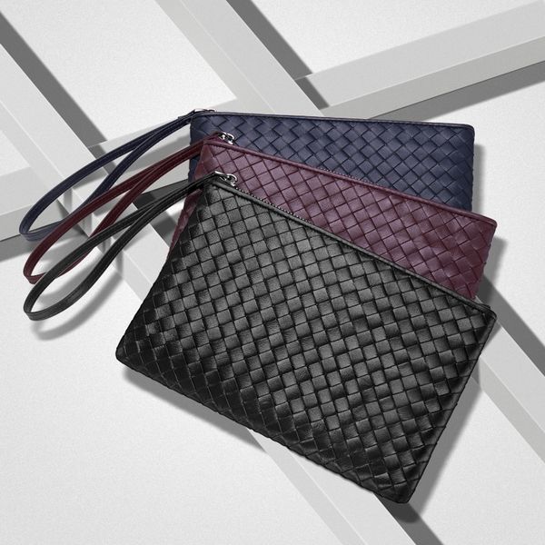 

new fashion genuine leather handbags women's bags sheepskin hand-woven handbags