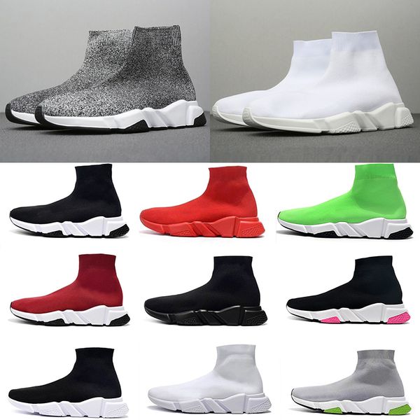 

2020 designer shoes casual of triple speed trainer bule black white red flat fashion mens womens socks sneakers fashion platform size 36-47