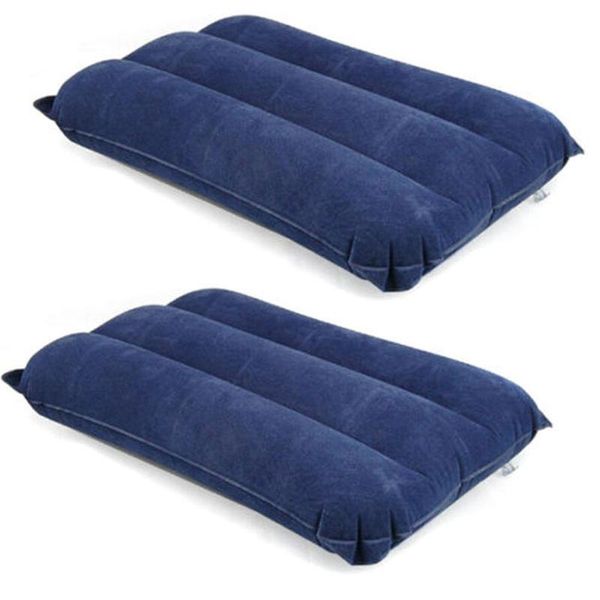 

new foldable pillow outdoor travel sleep pillow air inflatable cushion break rest inflatable portable break rest blue