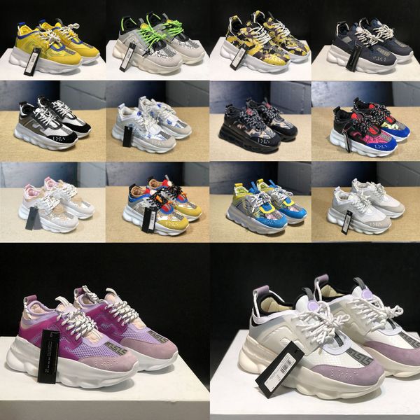 

2019 chain reaction running design shoes men womens district medusa habanero link-embossed sole trainer flair sneakers, Black