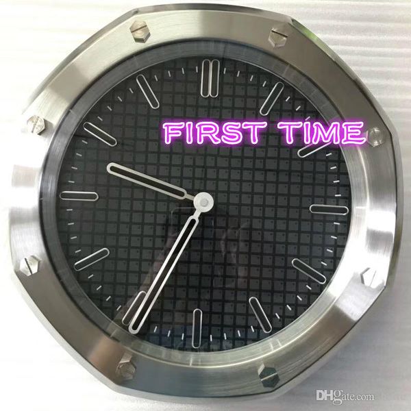 

home decor wall clock modern design brand new stainless steel luminous face calendars wristwatch clock ftp009