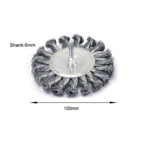 

steel wire brush for cleaning hand tools rust sanding grinding drill 6mm shank