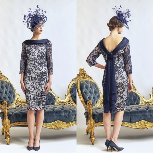 

plus size jillharvey sheath mother of the bride dresses jewel neck wedding guest dress long sleeve tulle applique knee length evening gowns, Black;red