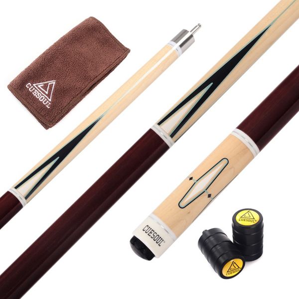 

cuesoul center split pool cue billiard cue america 9 ball with joint protector