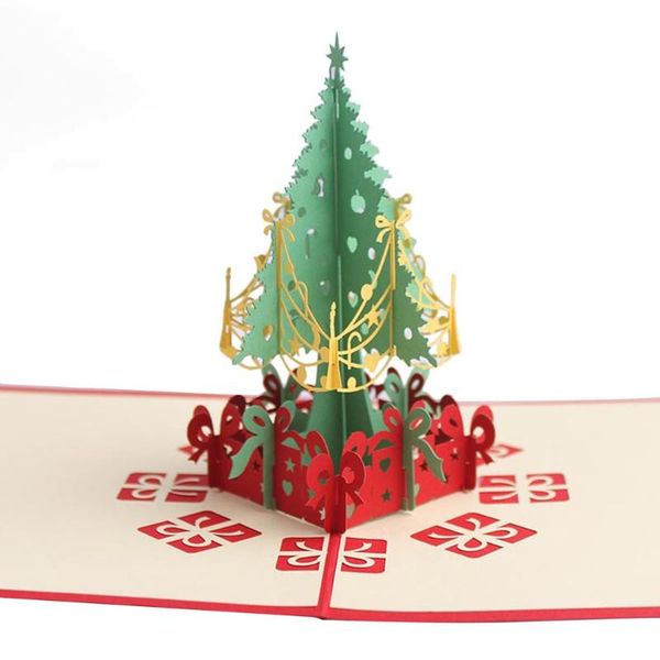 

handmade christmas cards 3d up christmas tree merry series invitation greeting cards gifts