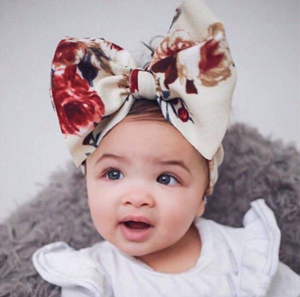 Baby Hair Accessories Infant Kids Big Bow Tie Headbands Flower