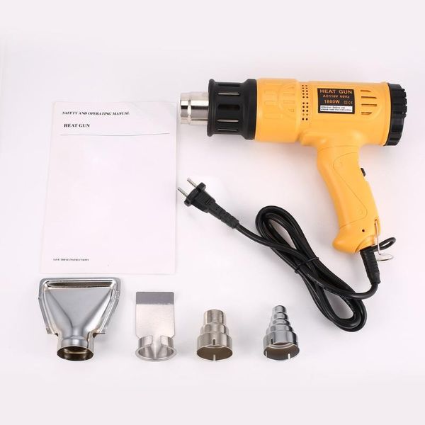

1800w digital lcd electric air heat gun temperature fan adjustable shrink paint stripper rework diy tool+nozzle drop shpip