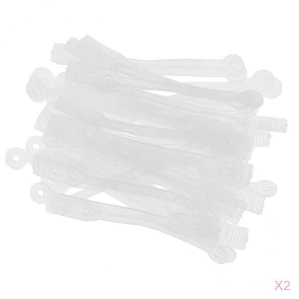 

100pcs/pack salon hair roller rubber band hair rod clip accessory clear