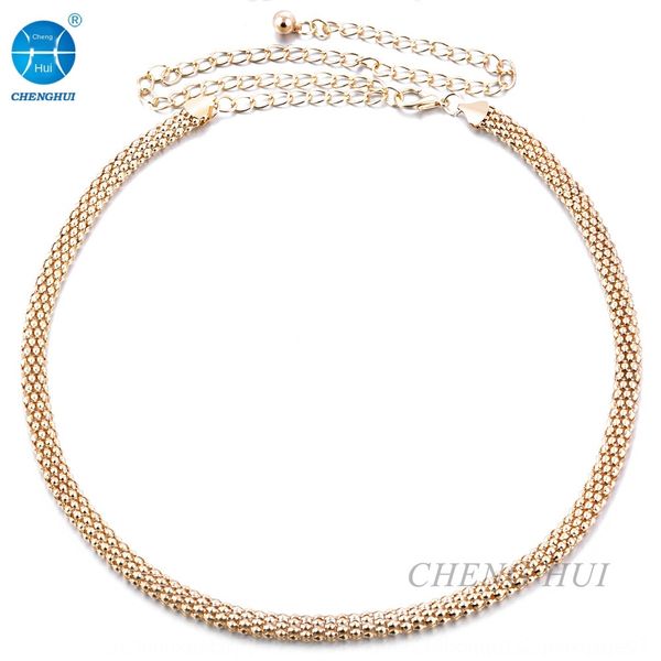 

hollow accessories clothing corn corn chain design clothing accessories gold and silver waist chain belt bl-285, Black;brown