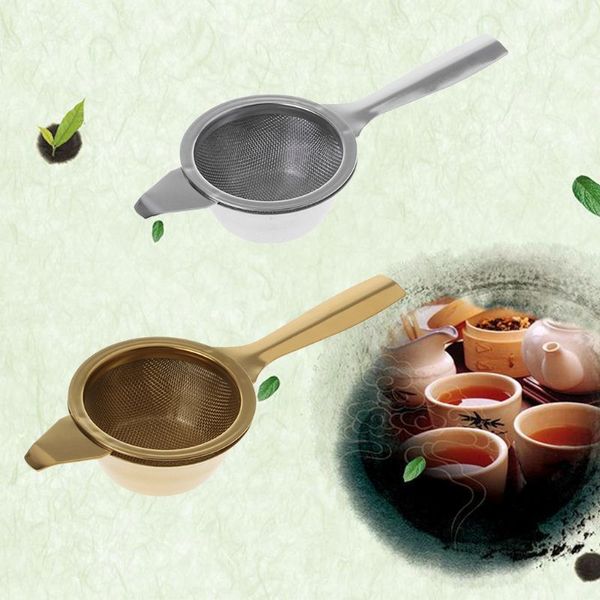 

mesh tea infuser metal cup strainer strainer loose leaf filter with handle kitchen tool stainless steel