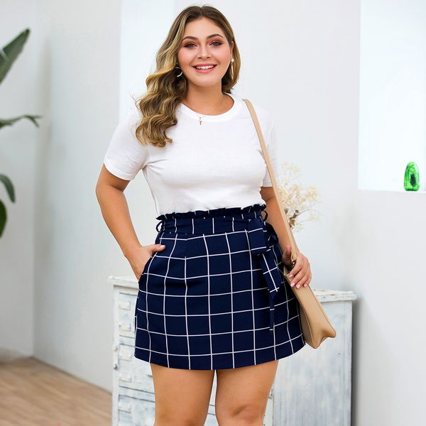 

xl-4xl skirts womens plus size tutu school short skirt pants suitable for the whole year mini saia high waist faldas mujer, Black